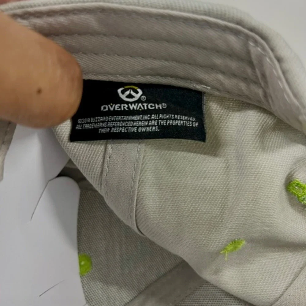 Overwatch Genji Snapback Hat Blizzard Grey Neon Green Gaming Cap New